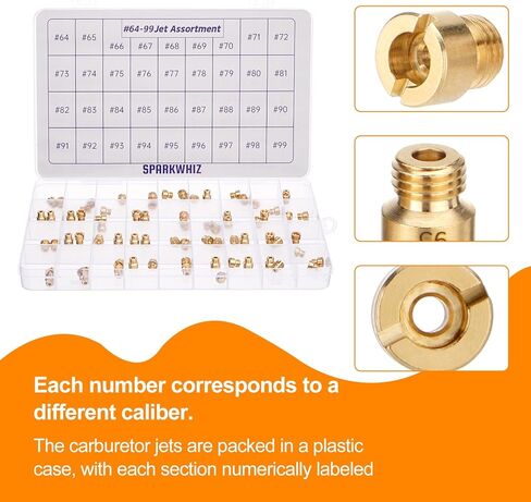 36-181 Jet Assortment Kit, Carburetor Replacement Jets Compatible with Holley 2010 2300 4010 4011 4150 4160 4500 Carburetors, Sizes 64-99, 2 Pieces Per Size in Saudi Arabia