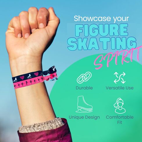 Sportybella Figure Skating Hair Accessories (Pink/Blue) for Girls - No Crease Ponytail Holders With Ice Skating Design, 8pcs in Saudi Arabia