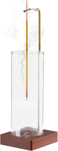Wooden Aromatherapy Incense Holder – Upside Down Hanging Rack with 1L Ash Catcher for Home Office or Yoga Space Décor & Meditation in Saudi Arabia