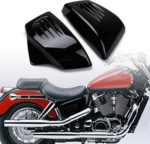 Astra Depot Motorcycle Battery Side Fairing Covers For Honda VT1100C2 Shadow American Classic Edition (A.C.E.) 1995-2000 / Shadow Sabre 2000-2007 / ACE Tourer VT1100T 1998-2021 (Chrome) in Saudi Arabia