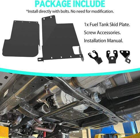 MusixiA Fuel Tank Skid Plate for 2007-2018 Jeep Wrangler JK 2-Door - Heavy Duty Steel Off-Road Gas Tank Protector, Rust Resistant, Black in Saudi Arabia