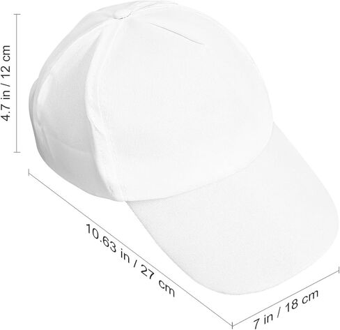 Kids Paintable Baseball Caps 10-Pack Adjustable Blank White Cotton Peaked Hats for DIY Painting Art Craft Supplies Outdoor Sun Protection in Saudi Arabia