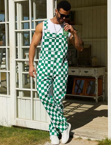 Overalls for Men Work Bib Coveralls Stretchy Romper Fashion Jumpsuits Festival Outfit in Saudi Arabia