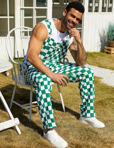 Overalls for Men Work Bib Coveralls Stretchy Romper Fashion Jumpsuits Festival Outfit in Saudi Arabia