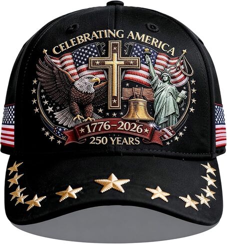 250 Anniversary USA Hat United States 250th Anniversary Cap, Patriotic Star Baseball Cap American Eagle Hats for Men Women in Saudi Arabia