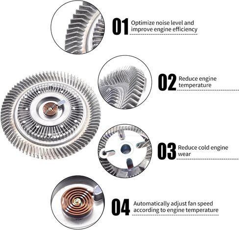 Engine Cooling Fan Clutch 6601 Compatible with Nissan Frontier 2005-2017, NV1500 / NV2500 / NV3500 2012-2017,Pathfinder 2005-2012, Xterra 2006-2015,Suzuki Equator 2009-2012 in Saudi Arabia