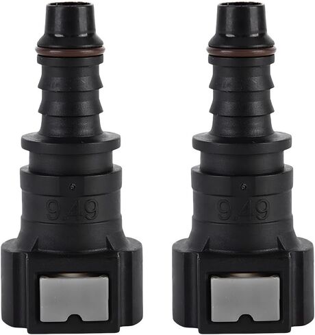 2 PCS Fuel Line Quick Connector, 3/8 SAE to 5/16 ID Nylon Straight Fuel Line Connector with Seal Ring, Push-on Barb Straight Fitting Quick Release Connect Adapter for Cars in Saudi Arabia
