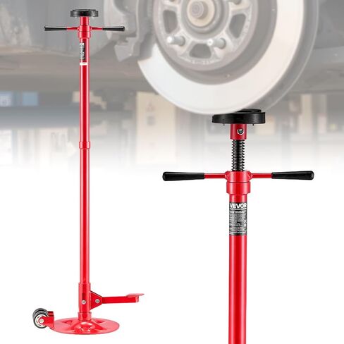 VEVOR Underhoist Support Stand, 3/4 Ton (1653 lbs) Capacity Under Hoist Jack Stand with Two Wheels, Lifting from 51.97" to 80", Bearing Mounted Spin Handle, Foot Pedal, Support Vehicle Components in Saudi Arabia