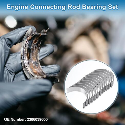 مجموعة محمل قضيب التوصيل رقم 2306039600 لشركة Hyundai XG350 2002-2005 مجموعة محمل قضيب المحرك معدن فضي اللون 12 قطعة in Kuwait