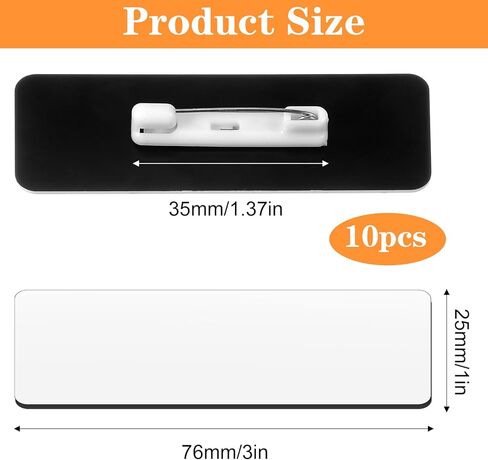 10 قطع من شارات الأسماء القابلة للتخصيص، وبطاقات تعريف ذاتية الصنع مع دعامة آمنة للدبابيس، وبطاقات أسماء بلاستيكية متينة للاستخدام في المدرسة والمكتب والمناسبات in Kuwait