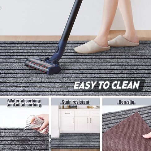 Custom Sizes Runner Rug 2'x6'Indoor Outdoor Utility Carpet,Area Rugs with Non Slip Rubber Backing for Hallway Kitchen Entryway Balcony Garage Stair Laundry in Saudi Arabia