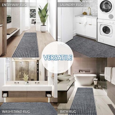 Custom Sizes Runner Rug 2'x6'Indoor Outdoor Utility Carpet,Area Rugs with Non Slip Rubber Backing for Hallway Kitchen Entryway Balcony Garage Stair Laundry in Saudi Arabia