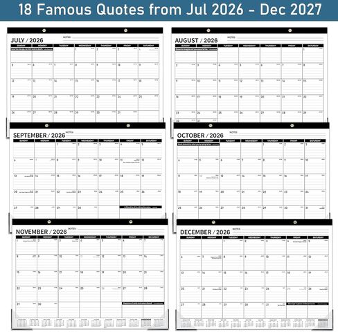 Desk Calendar 2024-2025 - Large Desk Calendar 2024-2025, JUl 2024 - DEC 2025, 17" x 12" Desk/Wall Calendar 2-in-1 with Notes, Corner Protector, Blocks in Kuwait
