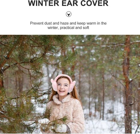 Uonlytech Plush Winter Ear Muffs Adorable Rabbit Ear Protector for Boys Cold Weather Outdoor Use in Saudi Arabia