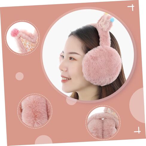 NOLITOY Winter Ear Muffs Thick Warm Keeping Crown Pattern Earmuff Unisex Outdoor Ear Cover for Boys and Random Color in Saudi Arabia