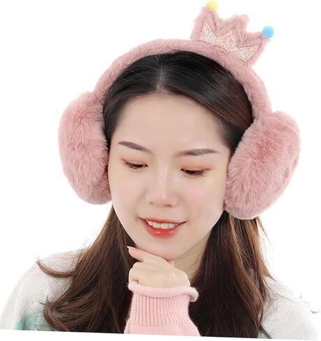 NOLITOY Winter Ear Muffs Thick Warm Keeping Crown Pattern Earmuff Unisex Outdoor Ear Cover for Boys and Random Color in Saudi Arabia