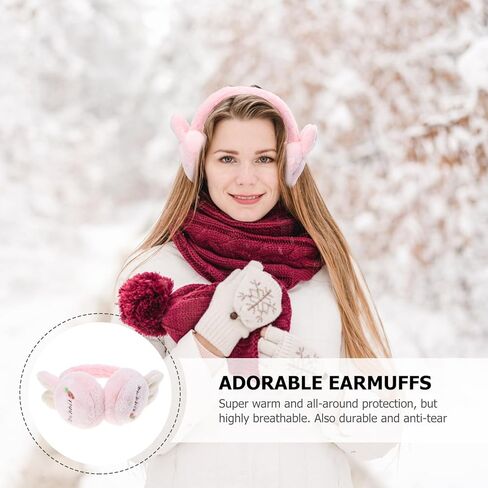 Plush Rabbit Ear Earmuffs Winter Warm Ear Covers for Boys Outdoor Cold Weather in Saudi Arabia