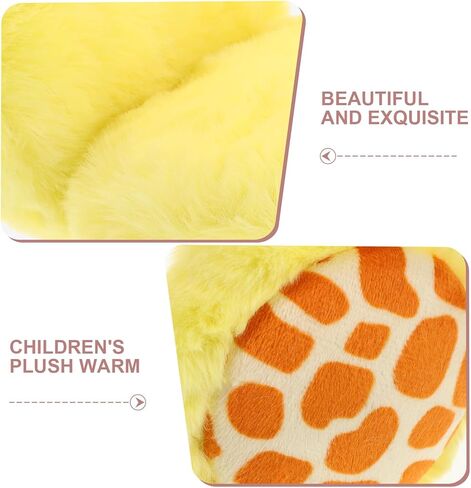 Uonlytech Winter Ear Warmer Headband with Soft Plush Fluffy Earmuffs, Yellow Adjustable Ear Covers for Boys and Outdoor Cold Weather Protection in Saudi Arabia