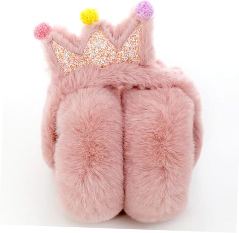 Winter Earmuffs Warm Keeping Ear Protector Thick Faux Rabbit Fur Outdoor Cold Weather Crown Design Unisex Ear Warmer for Boys Random Color in Saudi Arabia