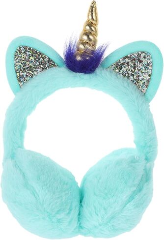 Unicorn Ear Warmer Plush Earmuffs Foldable Adjustable Cozy Winter Fall Ear Covers for Boys Outdoor Cold Weather in Saudi Arabia