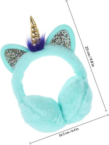Unicorn Ear Warmer Plush Earmuffs Foldable Adjustable Cozy Winter Fall Ear Covers for Boys Outdoor Cold Weather in Saudi Arabia