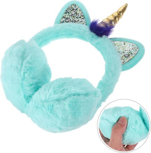 Unicorn Ear Warmer Plush Earmuffs Foldable Adjustable Cozy Winter Fall Ear Covers for Boys Outdoor Cold Weather in Saudi Arabia