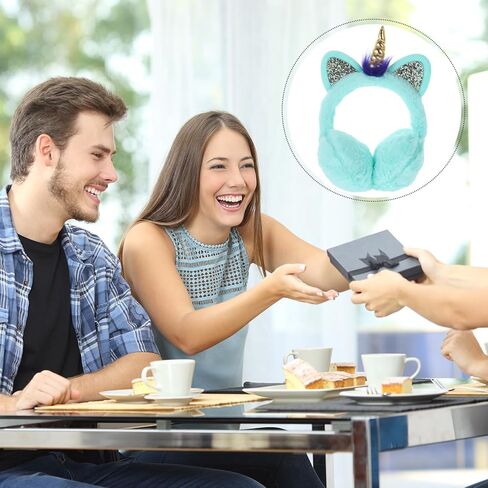 Unicorn Ear Warmer Plush Earmuffs Foldable Adjustable Cozy Winter Fall Ear Covers for Boys Outdoor Cold Weather in Saudi Arabia