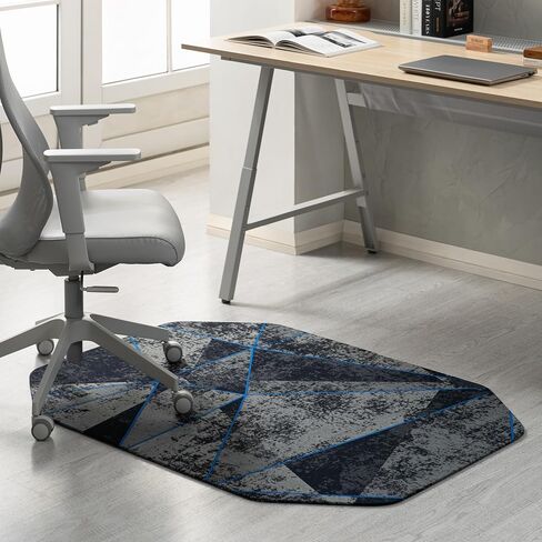 بساط كرسي مكتب Anji Mountain لجميع الأسطح - مضاد للانزلاق، سهل التدحرج، بساط كرسي مكتب مكتبي ممتاز لحماية الأرضيات الصلبة، مصمم حصريًا للمكاتب المنزلية، أزرق جالاكسي (36 × 48) in Kuwait