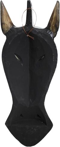 زوج من أقنعة الرأس القبلية المنحوتة يدويًا مقاس 50.8 سم للزرافة والحمار الوحشي in Kuwait