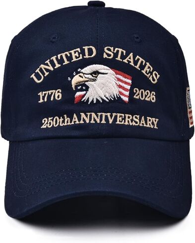 U.S.A 250th Anniversary Embroidered Baseball Cap Adjustable 1776-2026 Anniversary Birthday Retro Patriots Hat for Men Women in Saudi Arabia