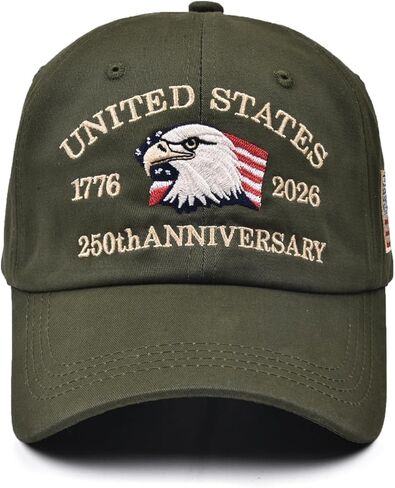 U.S.A 250th Anniversary Embroidered Baseball Cap Adjustable 1776-2026 Anniversary Birthday Retro Patriots Hat for Men Women in Saudi Arabia