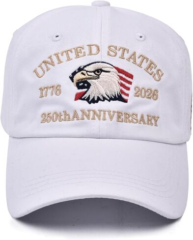 U.S.A 250th Anniversary Embroidered Baseball Cap Adjustable 1776-2026 Anniversary Birthday Retro Patriots Hat for Men Women in Saudi Arabia