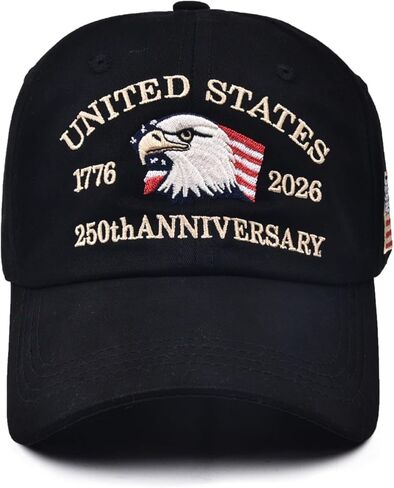 U.S.A 250th Anniversary Embroidered Baseball Cap Adjustable 1776-2026 Anniversary Birthday Retro Patriots Hat for Men Women in Saudi Arabia