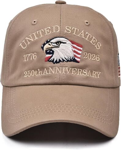 U.S.A 250th Anniversary Embroidered Baseball Cap Adjustable 1776-2026 Anniversary Birthday Retro Patriots Hat for Men Women in Saudi Arabia
