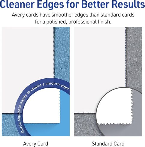 Avery Printable Rotary Cards with Sure Feed Technology, 3" x 5", White, 150 Blank Cards for Laser or Inkjet Printers (05386) in Kuwait