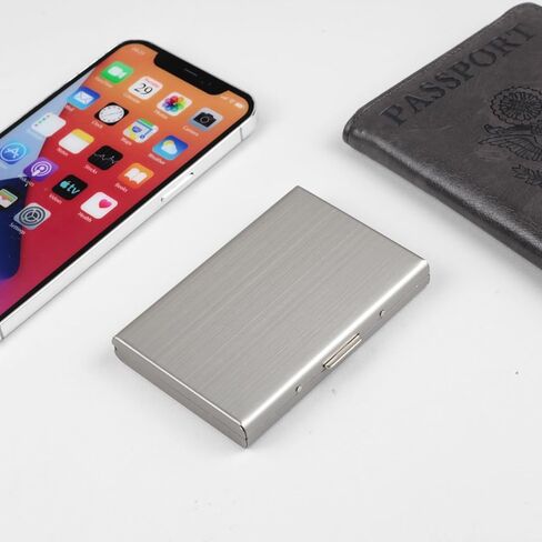 حامل بطاقات الائتمان RFID - محفظة من الفولاذ المقاوم للصدأ ومنظم بطاقات العمل للرجال والنساء in Saudi Arabia