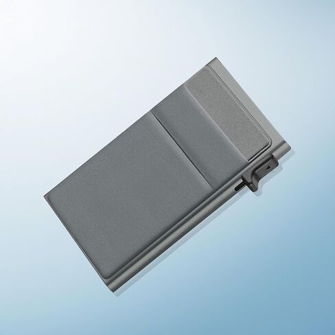 حامل بطاقات منبثق للرجال مع خاصية حجب RFID: محفظة عمل بسيطة لبطاقات الائتمان والخصم في التنقلات اليومية، رمادي in Saudi Arabia