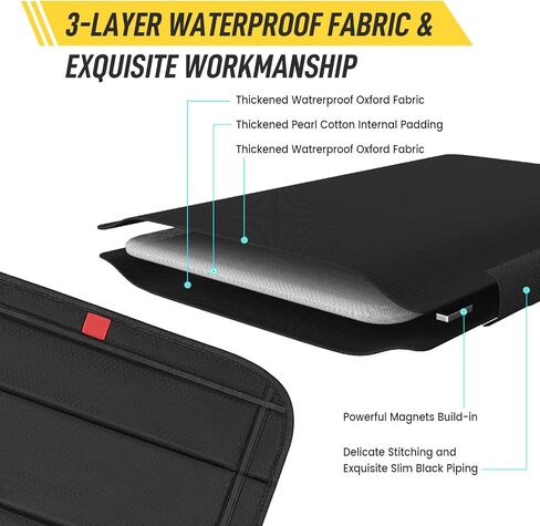 Magnetic RV Vent Cover - 16.25 x 16.25 Inch Foldable Magnet RV Blackout Window Shade Sun Cover with UV Protection and Waterproofing, Comes with Storage Bag (Black) in Saudi Arabia