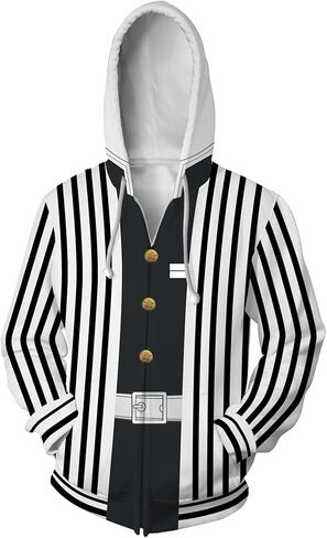 أنيمي زمم هوديي الرجال النساء 3D الرسم مقنعين البلوز طويلة الأكمام تأثيري حلي الخريف سترة معطف مع جيوب in Kuwait