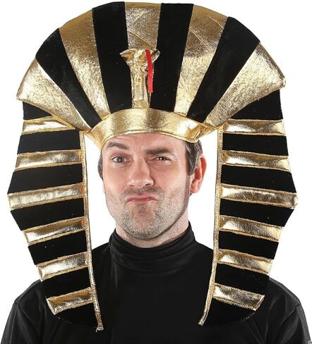 Clobeau Pharaoh Hat Egyptian Headpiece King TUT Costume King Pharaoh Costume Adult Pharaohs Headpiece Egyptian Halloween Costumes Cosplay Dress Up Themed Party Supplies Pharaohs Costumes in Saudi Arabia