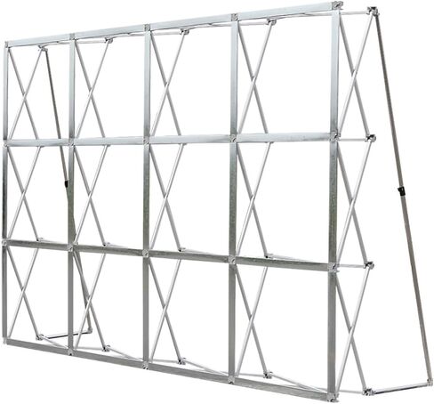 Portable Pop Up Display Stand, Tension Backdrop Booth Frame, Fabric Trade Show Exhibit Display Booth with Zips(Size:230x230cm/7.5x7.5ft) in Saudi Arabia
