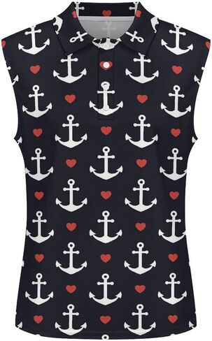 Nautical Funny Anchor Women's Tank Top Sleeveless Vest V Neck Shirt for Work Party Travel in Saudi Arabia