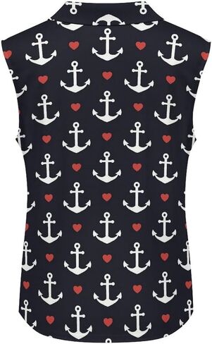 Nautical Funny Anchor Women's Tank Top Sleeveless Vest V Neck Shirt for Work Party Travel in Saudi Arabia