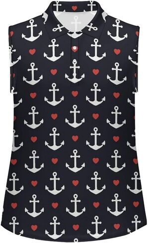 Nautical Funny Anchor Women's Tank Top Sleeveless Vest V Neck Shirt for Work Party Travel in Saudi Arabia