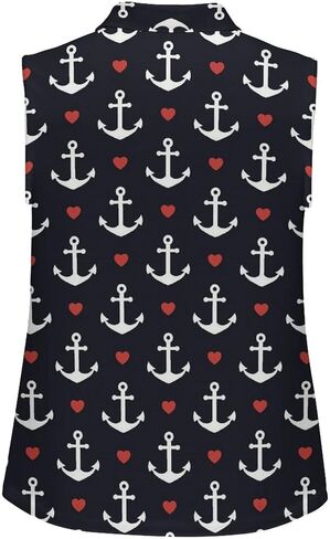 Nautical Funny Anchor Women's Tank Top Sleeveless Vest V Neck Shirt for Work Party Travel in Saudi Arabia