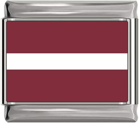 NewCharms Latvia Flag Italian Charm in Saudi Arabia
