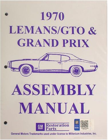 Inline Tube Compatible with 1970 Pontiac Lemans GTO Factory Assembly Manual in Saudi Arabia