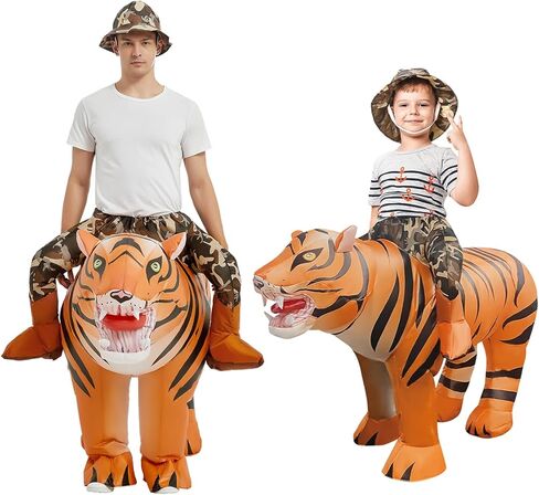 GOOSH Inflatable Tiger Costume for Adult and Inflatable Tiger Costume for Kids 48IN Bundled in Saudi Arabia
