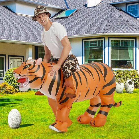 GOOSH Inflatable Tiger Costume for Adult and Inflatable Tiger Costume for Kids 48IN Bundled in Saudi Arabia