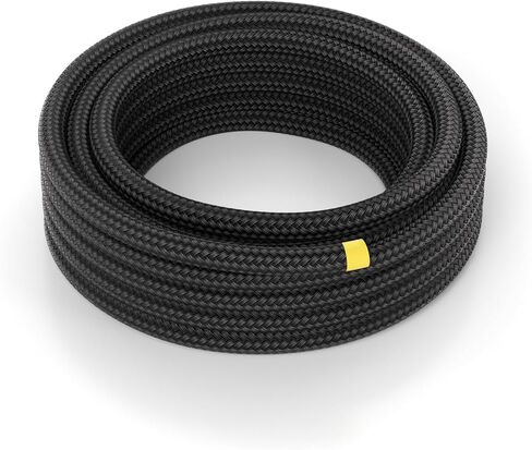 Black 6AN Fuel Line Hose, AN6 Braided Stainless Steel Fuel Hose with Nylon CPE Liner - 20FT High Pressure in Saudi Arabia